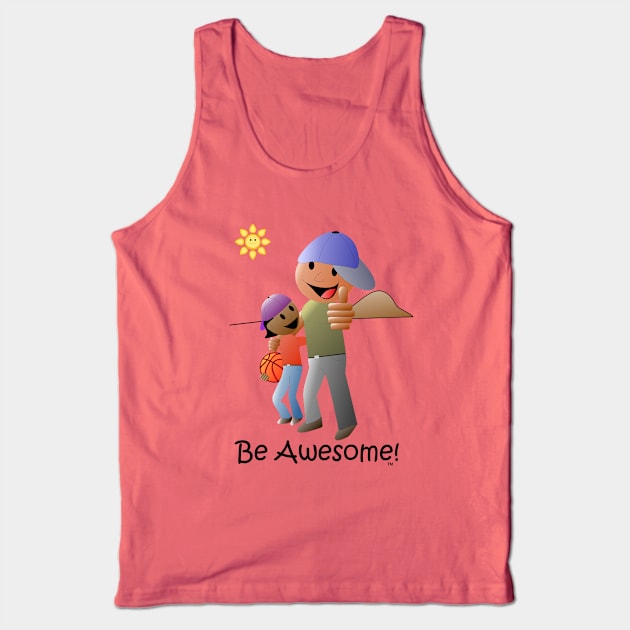 Be Awesome Cartoon Tank Top by BeAwesomeApparel